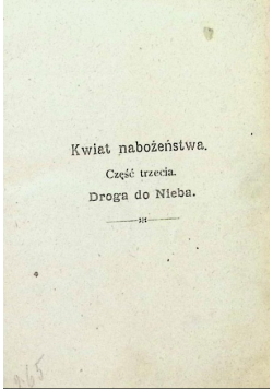 Kwiat Nabożeństwa Część trzecia Droga do Nieba 1913 r.