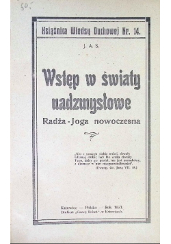 Wstęp w światy nadzmysłowe 1923 r.