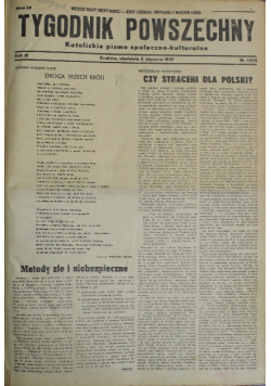 Tygodnik powszechny Rok 1947 Nr 1 do 52