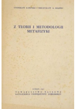 Z teorii i metodologii metafizyki