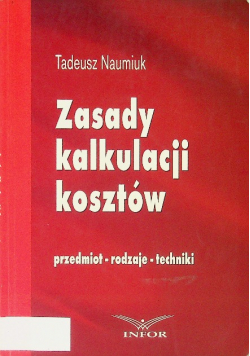Zasady kalkulacji kosztów