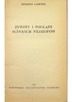 Żywoty i poglądy słynnych filozofów