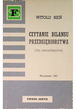Czytanie bilansu przedsiębiorstwa ( dla menedżerów)