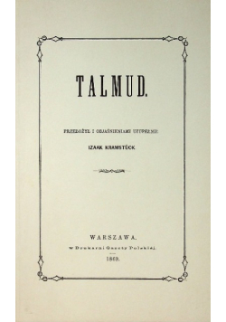 Talmud 1869r.