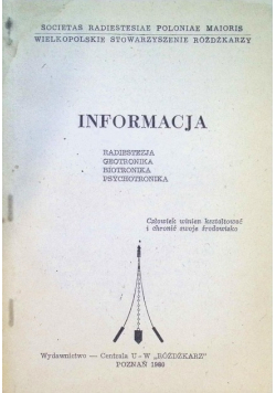 Informacja Radiestezja geotronika biotronika psychotronika