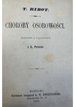 Choroby Osobowości 1885 r.