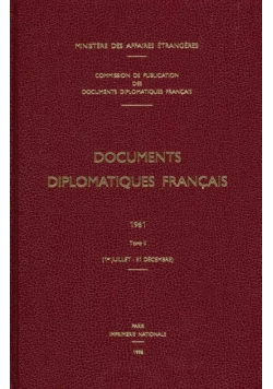 Documents Diplomatiques Francais 1960 Tome II