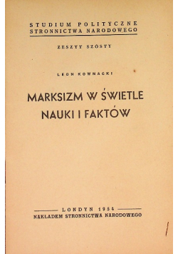 Marksizm w świetle nauki i faktów