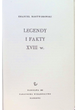 Legendy i fakty XVIII w