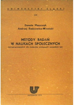 Metody badań w naukach społecznych
