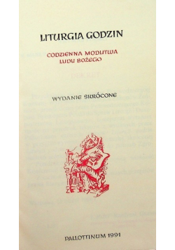 Liturgia godzin Codzienna modlitwa Ludu Bożego