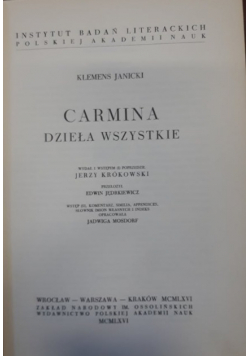Carmina dzieła wszystkie