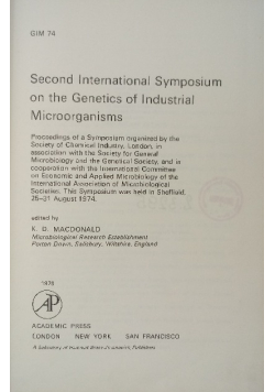 Second International Symposium on the Genetics of Industrial Microorganism