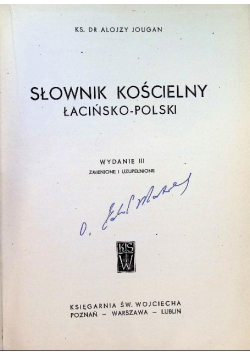 Słownik kościelny łacińsko polski