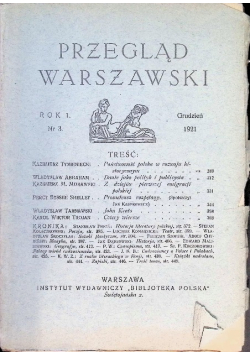 Przegląd Warszawski 1921 r