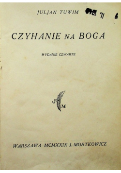 Czyhanie na Boga 1929 r.