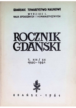 Rocznik Gdański  1960 - 1961