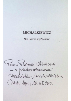 Michalkiewicz Nie bójcie się prawdy!