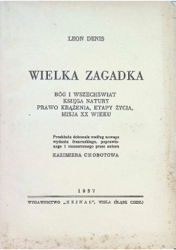 Wielka zagadka 1937 r.