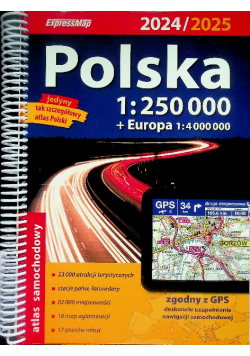 Polska atlas samochodowy 2024/25 1:250 000