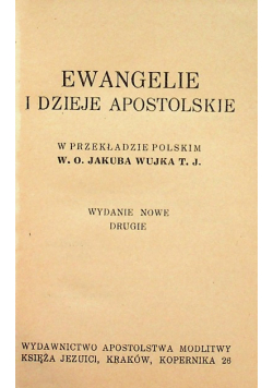 Ewangelie i dzieje apostolskie, 1936 r.