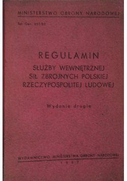 Regulamin służby wewnętrznej sił zbrojnych Rzeczypospolitej Polskiej
