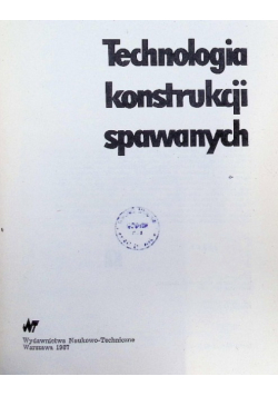 Technologia konstrukcji spawanych