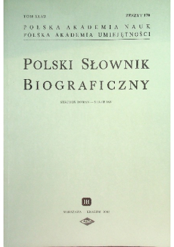 Polski słownik biograficzny Zeszyt 170