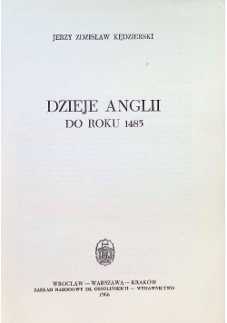 Dzieje Anglii do roku 1485
