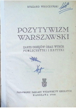 Pozytywizm warszawski 1948 r.