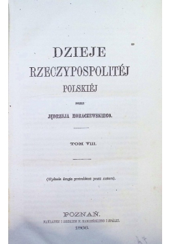 Dzieje Rzeczypospolitej Polskiej Tom 8 1866r.