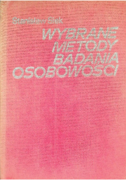 Wybrane metody badania osobowości