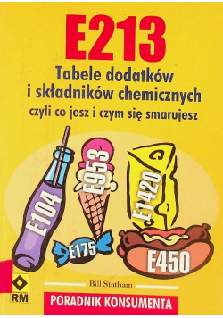 E213 Tabele dodatków i składników chemicznych