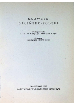 Słownik łacińsko-polski