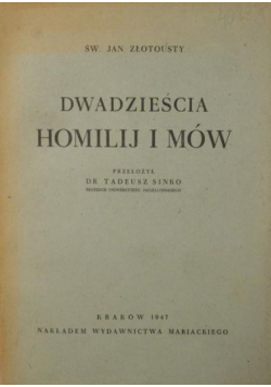 Dwadzieścia homilij i mów 1947r.