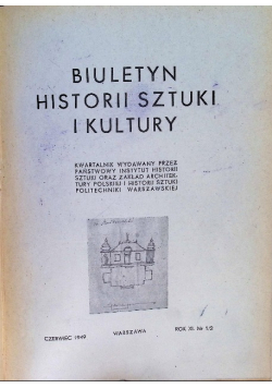 Biuletyn historii , sztuki i kultury, 1949 r.