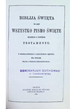 Biblija Święta 1944 r.