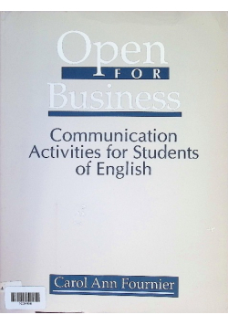Open for Business: Communication Activities for Students of English