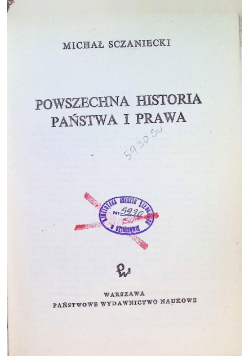 Powszechna historia państwa i prawa
