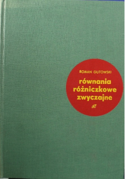 Równania różniczkowe zwyczajne