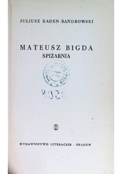 Mateusz bigda spiżarnia