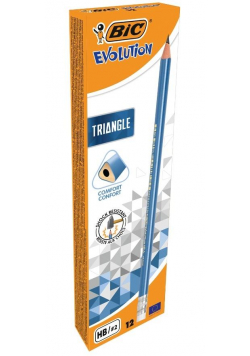 Ołówek Evolution Triangle trójkątny z gumką(12szt)