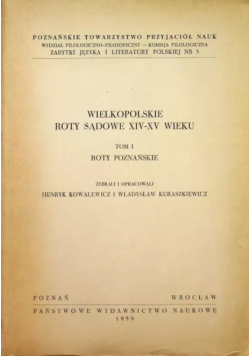 Wielkopolskie Roty Sądowe XIV-XV wieku
