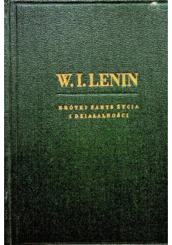 Lenin krótki zarys życia i działalności 1949 r.