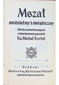 Mszał niedzielny i świąteczny