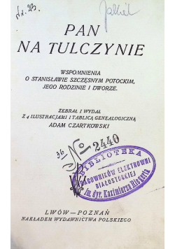 Pan na Tulczynie 1925 r.