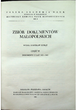 Zbiór Dokumentów Małopolskich Część 2