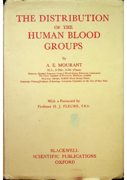 The distribution of the human blood groups