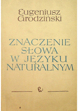 Znaczenie słowa w języku naturalnym