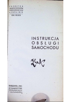 Żuk Instrukcja obsługi samochodu